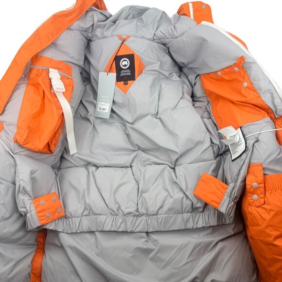 New Canda Goose Snow Mantra Oversized Down Parka Orange Size XS - Picture 11 of 11